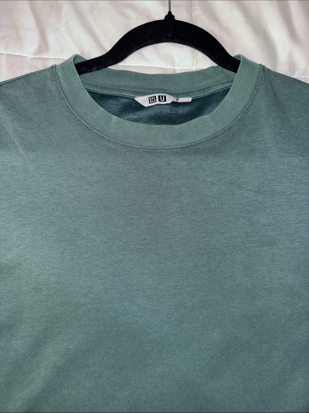 Uniqlo Men's Crew Neck T-Shirt in Sage Green